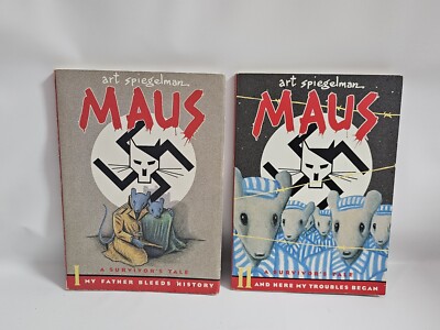 Maus I & II 1 & 2 Art Spiegelman A Survivor's Tale Book Graphic Novels Comics