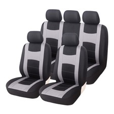 Juego completo de fundas de asiento de coche de 5 asientos cojín delantero trasero piezas de automóviles accesorios 9 piezas