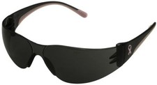 Bouton Eva Petite Women's Safety Glasses with Pink Temple Trim and Gray Lens