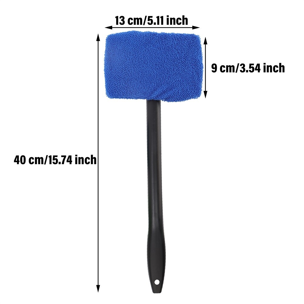 3X Window Windshield Cleaning Tool Microfiber Car Wiper Cleaner Glass Brush