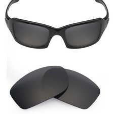 hdhut Replacement Lenses for-Oakley Fives Squared Sunglass Black Polarized