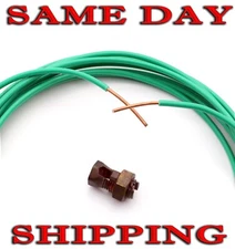 12 Gauge AWG Green Solid Copper Grounding Wire lot Ground Cable with Split Bolt