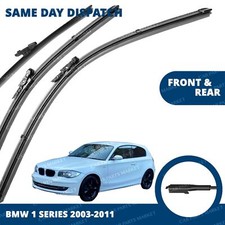 Front/Rear Windscreen 20" 20" 12" Flat Aero Wiper Blades for BMW 1 Series 03-11
