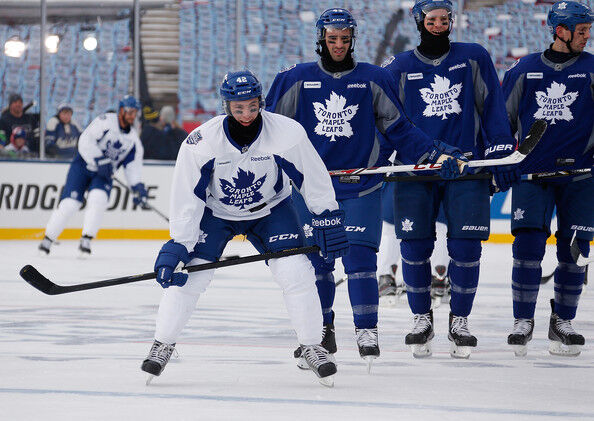 Toronto Maple Leafs pro stock Winter Classic Reebok practice