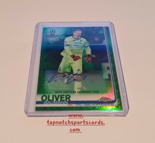 2018/19 Topps Chrome UEFA CL Green Auto Refractor Oliver Baumann 23/99