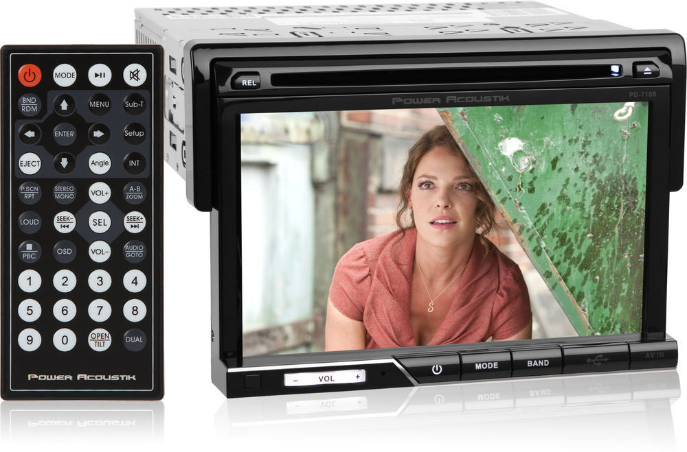 Power Acoustik PD-710B 7 in. Single-Din In-Dash Tft-Lcd Touchscreen With Dvd＆#44; Detachable Face - With B Power Acoustik PD-710B 7\" Single-DIN In-Dash LCD Touchscreen Receiver with  DVD, Detachable Face and Bluetooth
