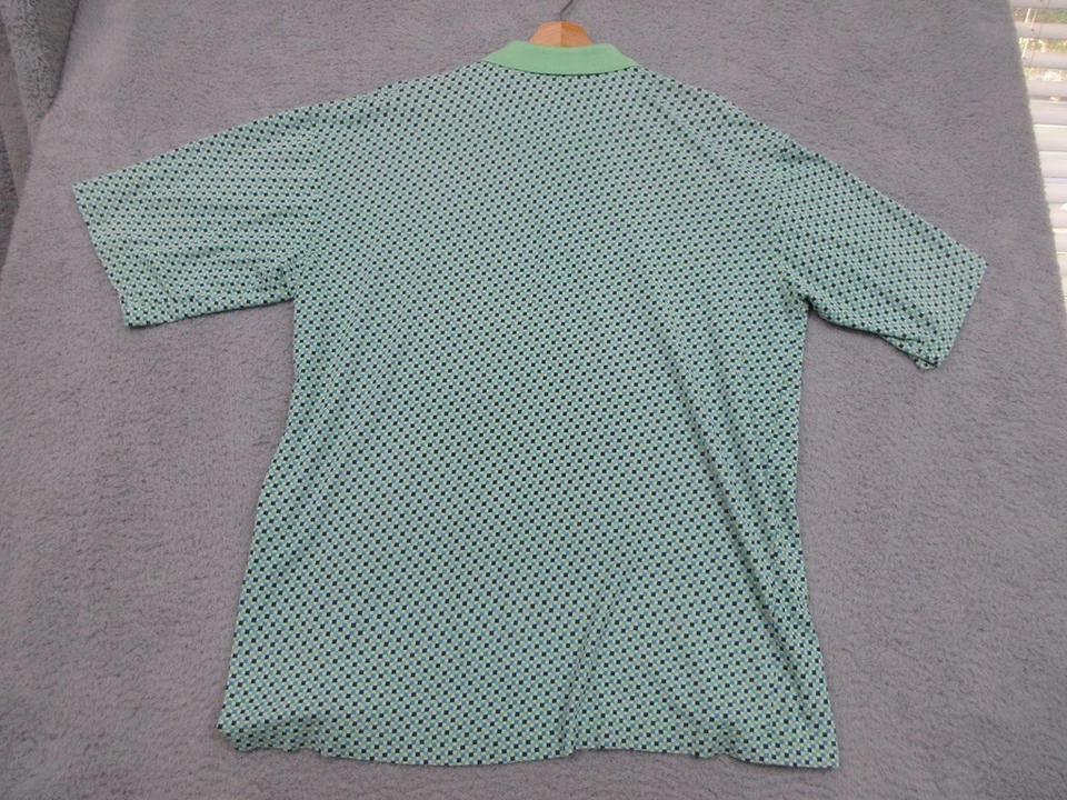 Camisa de golf Bobby Chan para hombre XXL verde azul a cuadros mezcla de seda polo informal golf Foto 2 de 4