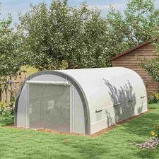 Walk In Polytunnel Greenhouse 6 x 3m Outdoor Grow Tent Metal Frame Plant Tunnel