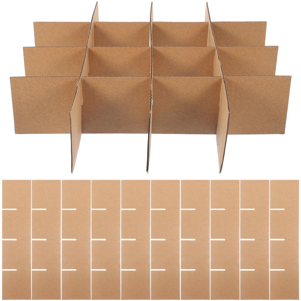 6 Pcs Cardboard Boxes Dividers Packing Moving for Glasses Travel