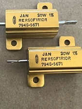 wire wound resistor 1.10 Ohms 20W %1 (2 PCs) DALE