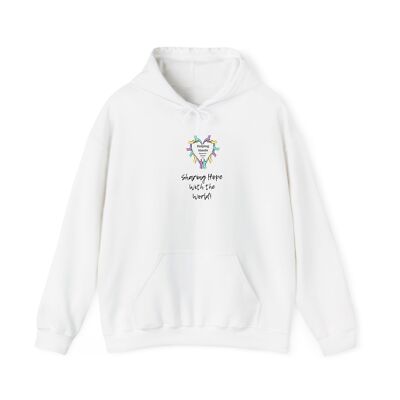 Hoodie - Sharing Hope with the World, Unisex Sweatshirt, Inspirational Gift,