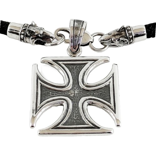 Sterling Silver Vintage Etched Cross 2