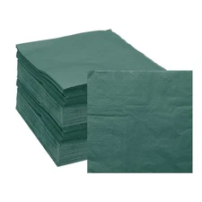 Cocktail Napkins, 200 Pack Deep Green 2-Ply 10" x 10" for Dinner Wedding Bar