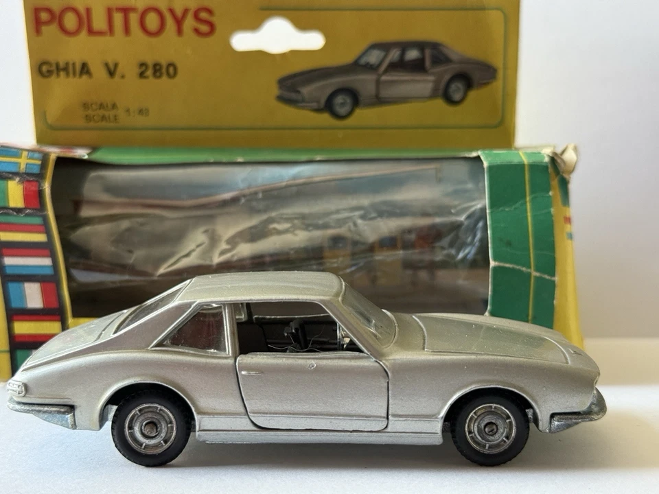 Ghia V 280 Politoys Export No. 550 1:43 Scale Diecast Silver Made In Italy - Image 2 of 4