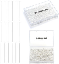 400 PCS 30Mm/1.18 Inch Straight Head Pins for DIY Craft Earring Bracelet Necklac