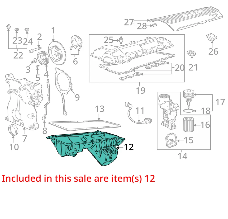 1996-1999 BMW 323i 328i M3 Z3 Engine Oil Pan 11131748755 OEM Used — 第 3/4 张图片