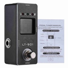 Chromatic Guitar Tuner Pedal Portable Design DC 9V Supply Universal Tuner