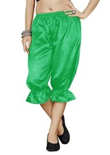 Turquoise Women Satin Victorian Bloomers Gothic Renaissance Pantaloons Dress