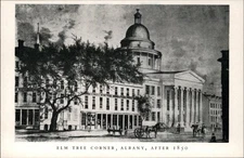 Elm Tree Corner Albany New York vintage postcard h828