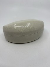 Coach Signature Monogram OFF WHITE Hard Clamshell Eye Glass Sunglasses Case Ex