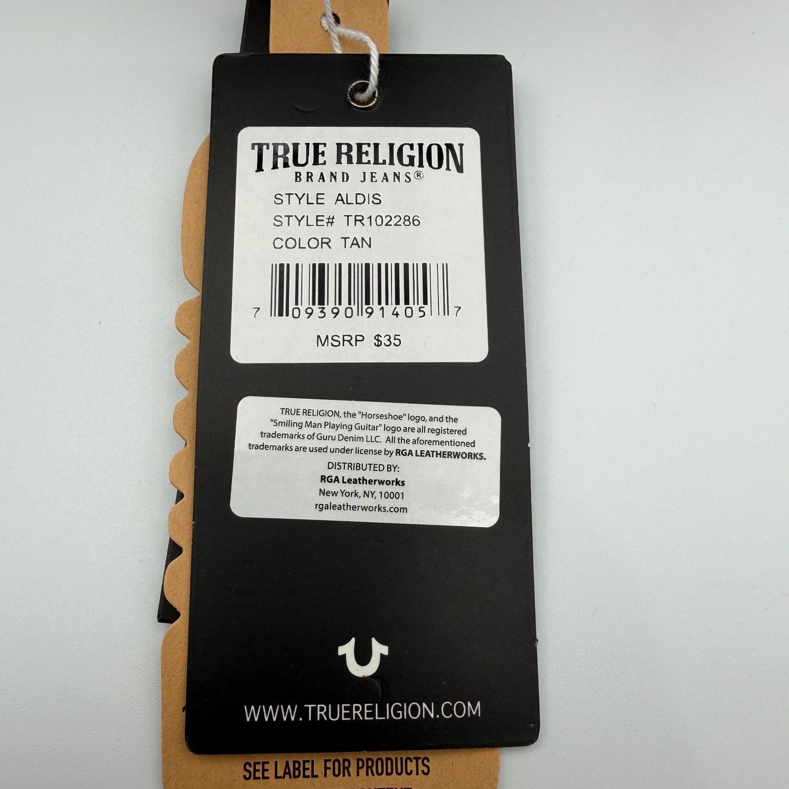 True Religion Men’s Aldis Toiletry Bag w/2 Travel Bottles Tan Canvas Logo NWT thumbnail 13