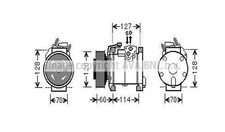 AVA QUALITY COOLING Kompressor Klimaanlage für Peugeot 106 II 306 Cabriolet