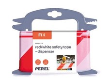 Perel Absperrband auf Rolle 100 m, ideal f&uuml;r tempor&auml;re Absperrungen und
