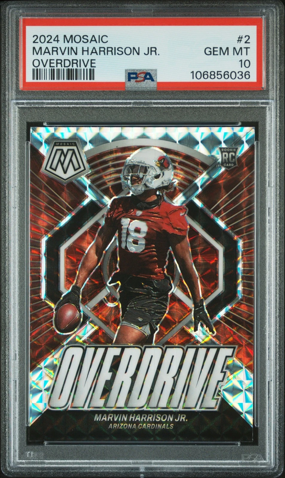 Marvin Harrison Jr. Panini Mosaic Overdrive #2 Base