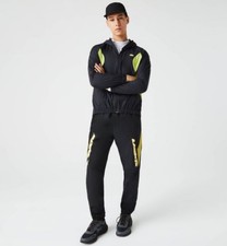 Lacoste Men's HeritageTracksuit XH0232 Jogger Size Large Color BlockBlack/Yellow