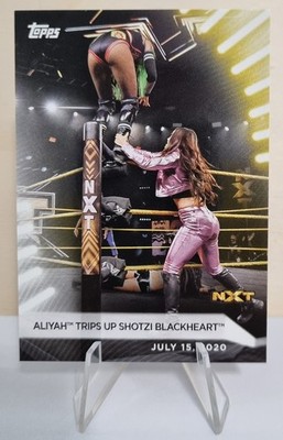 2021 Topps WWE Women s Division #42 Aliyah Trips Up Shotzi Blackheart