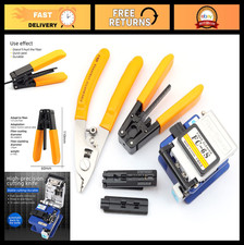 FTTH Optical Fiber Tool Kit - 36,000 Cutter, Stripper, Adjustable Cold Connectio