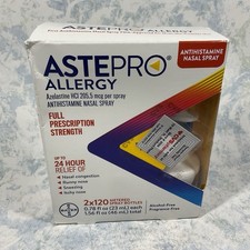ASTEPRO Allergy Nasal Spray 2x120 Metered Sprays Exp 05/26