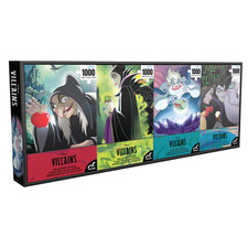 Disney Villains Collector s Jigsaw Puzzle Set 4-Pack 1000 Pieces Each 24"x19"