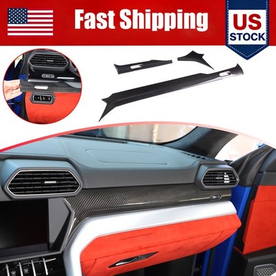 Real Carbon Firber Front Dashboard Cover Trim For Lamborghini Urus 2018-23 US