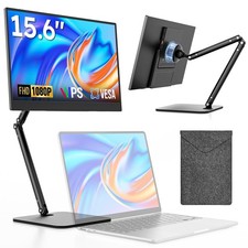 Dopesplay Portable Monitor, 15.6" FHD 15.6inch, Black-15.6inch Bag Stand