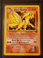Pokemon TCG Blaine's Ninetales Non holo-Rare 21/132 Gym Challenge Set LP Card