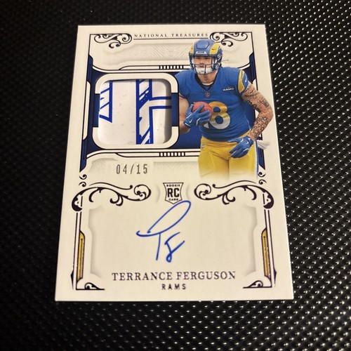 2025 Panini National Treasures Terrance Ferguson Rams Auto Patch Glove /15