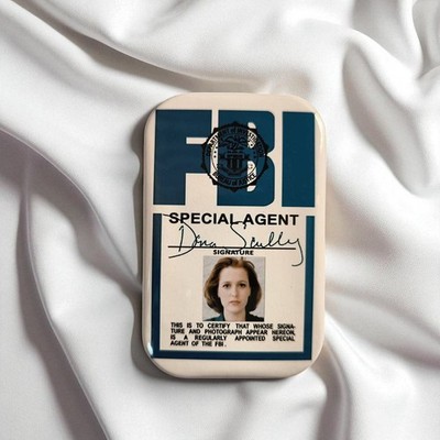 Akte X FBI Ausweis Dana Scully | Kühlschrankmagnet Retro Kult Sammler Geschenk