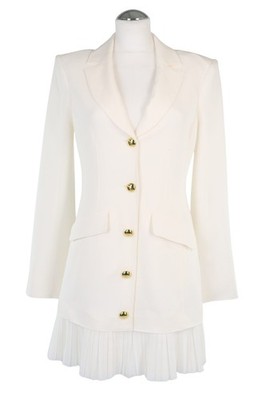 Cinq à Sept Damen Kleid Gr. 36 (2) Creme Minikleid Bleistiftkleid Dress