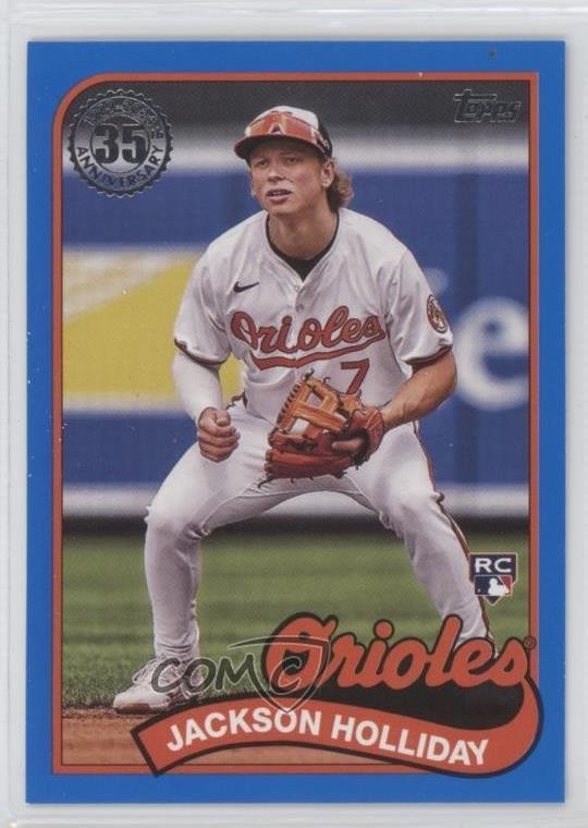 2024 Update 1989 Topps Baseball Blue Jackson Holliday #89US-38 Rookie RC 16kt