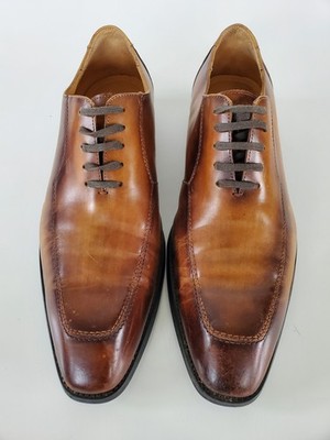 Italian Lace Up Formal Dress Shoes Handmade Leather Business Derby Sz 44 US 11