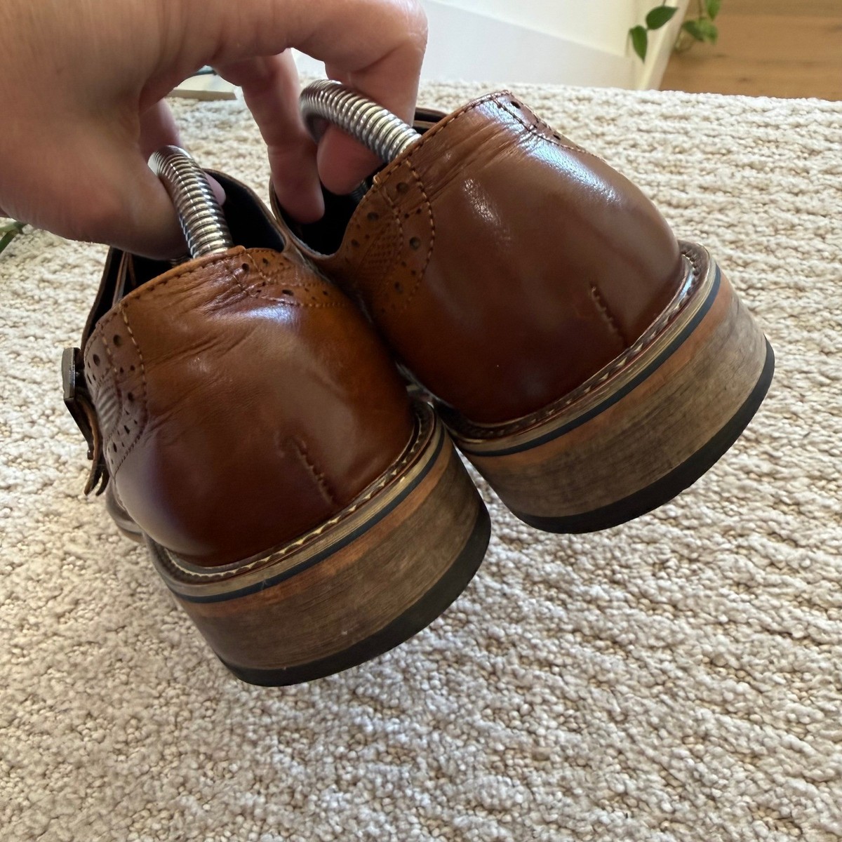 Vintage Foundry Co MORGAN MONK STRAP Men 7.5 Leather BROGUE SLIP ON‎ OXFORD Vintage Foundry Co 2 Monk Strap Perforated | Mercari main image 4