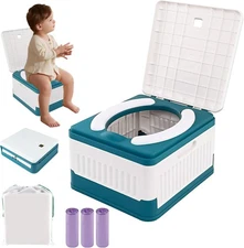 Travel Potty Seat for Toddler, Portable Potty Training Toilet Seats, Foldable Ba