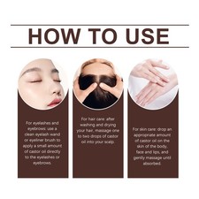 Organic Castor Oil Moisturizing Nourishing Hair and Eyebrow Growth Treatment