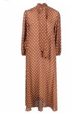 Rixo London  Polka Dot Print Silk Midi Dress - Copper  NEW $460 Sz  S