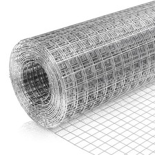 Wire Mesh Roll, 6m x 400mm Galvanised Steel Welded Wire Mesh Rodent Chicken R... 4.59 per metre
