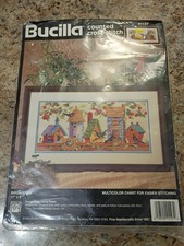New Bucilla 41127  Birdhouses  17"X8" Counted Cross Stitch Kit 1995