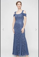 Alex Evening Full Length A-Line Mermaid Style Evening Dress Gown Size 12