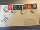 GB STAMPS RARE FIRST DAY COVER 1957 WILDING GRAPHITE NAPHTHADAG SOUTHAMPTON