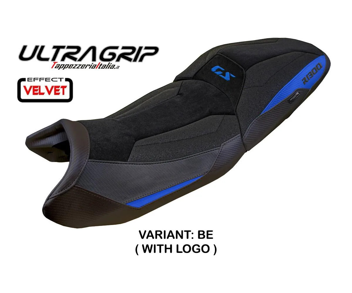 Seat cover Ahus Velvet UGrip Blue + logo Tpz comp BMW R 1300 GS TOUR 2023 2026